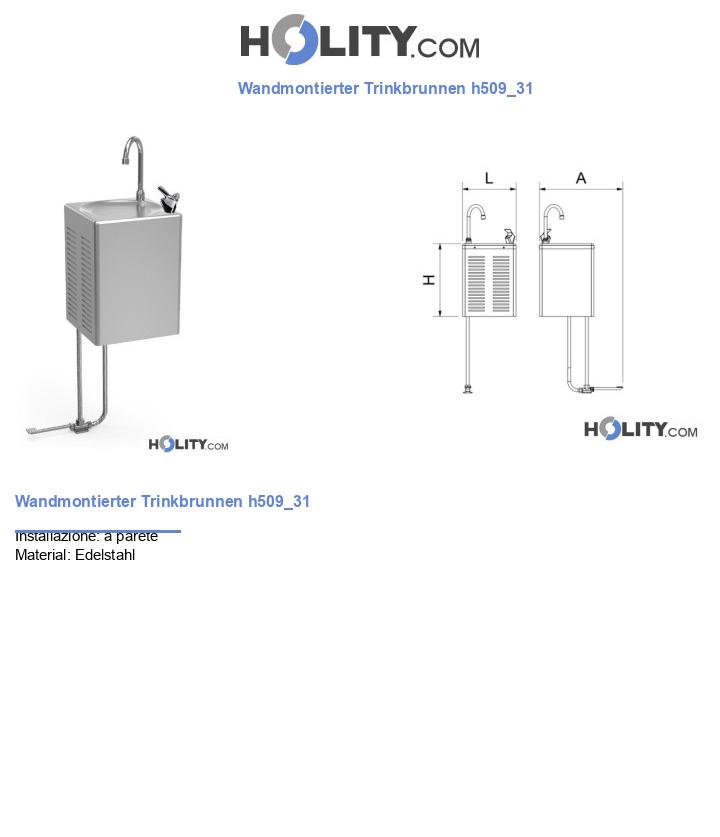 Kaltwasser Wand-Trinkbrunnen h509_31