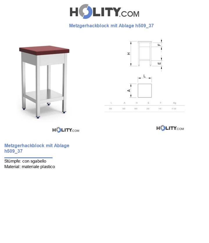 Metzgerhackblock mit Ablage h509_37