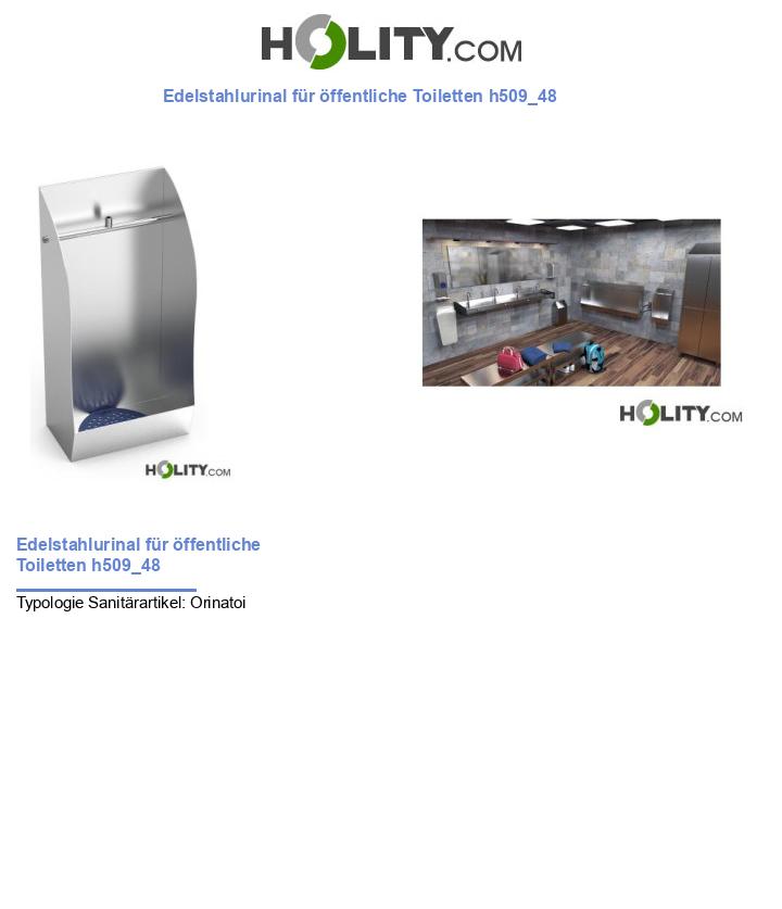 Edelstahlurinal für öffentliche Toiletten h509_48