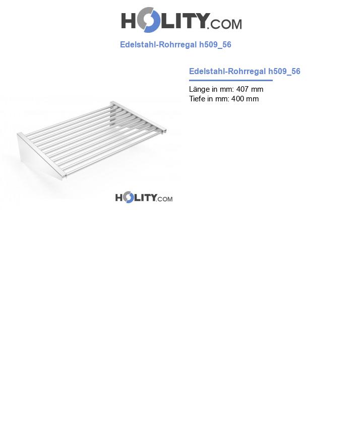 Edelstahl-Rohrregal h509_56