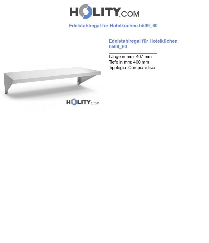 Edelstahlregal für Hotelküchen h509_60