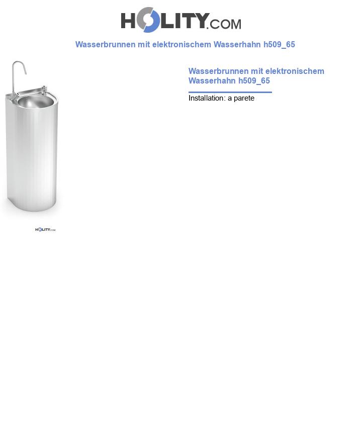 Wasserbrunnen mit elektronischem Wasserhahn h509_65