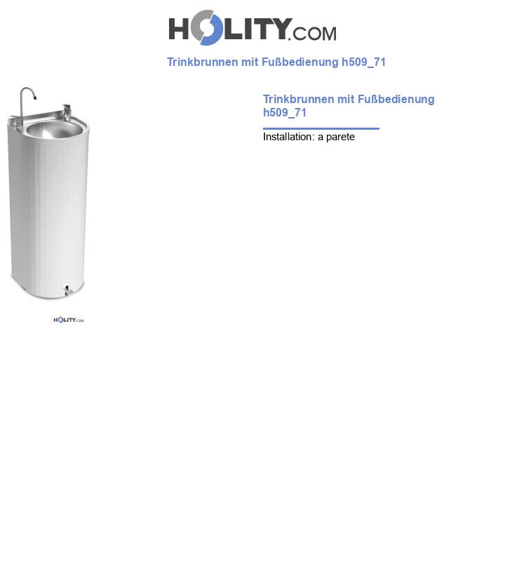 Trinkbrunnen mit Fußbedienung h509_71