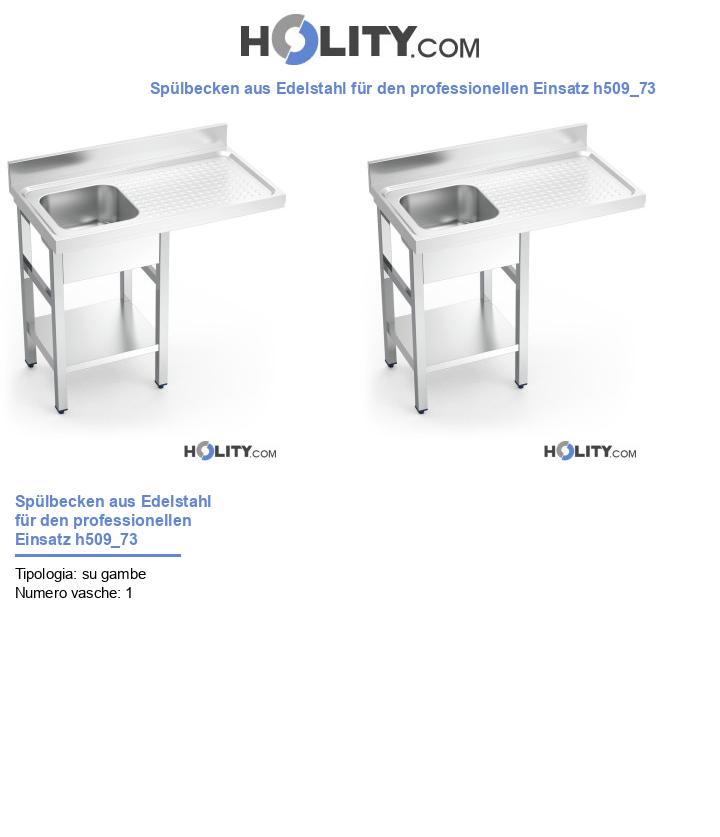 Spülbecken aus Edelstahl für den professionellen Einsatz h509_73