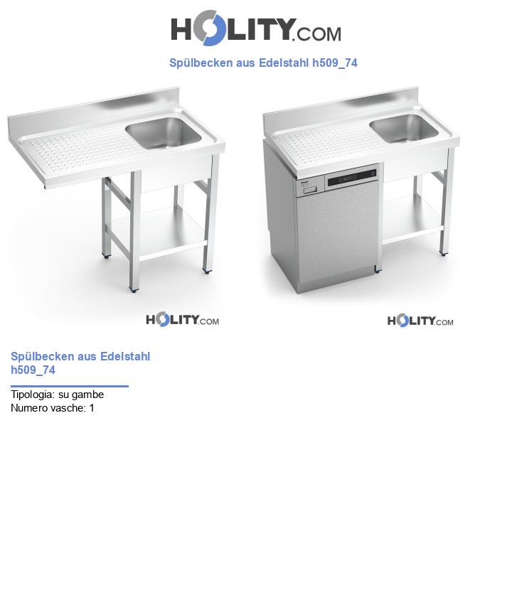 Spülbecken aus Edelstahl h509_74