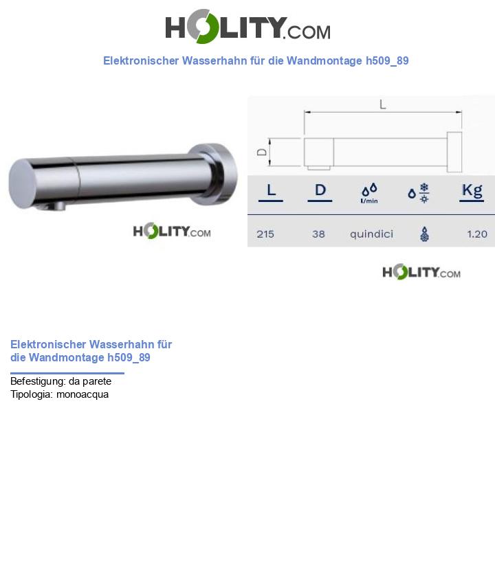 Elektronischer Wasserhahn für die Wandmontage h509_89