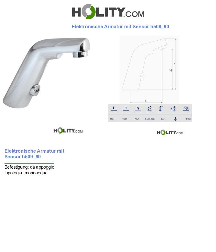 Elektronische Armatur mit Sensor h509_90