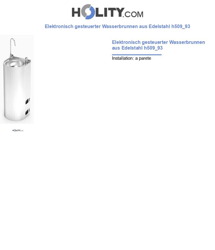 Elektronisch gesteuerter Wasserbrunnen aus Edelstahl h509_93