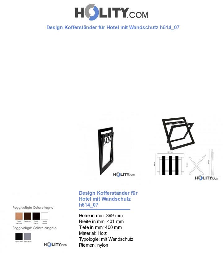 Design Kofferständer für Hotel mit Wandschutz h514_07