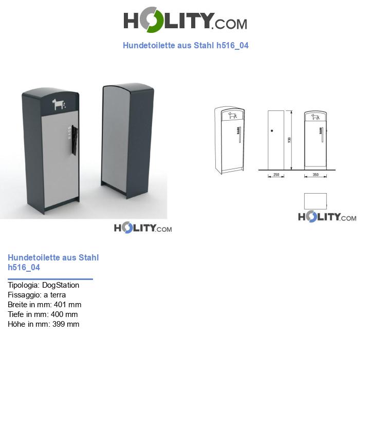 Hundetoilette aus Stahl h516_04