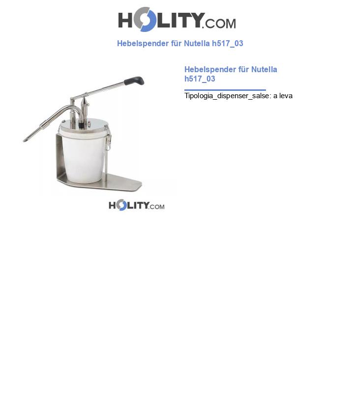 Hebelspender für Nutella h517_03