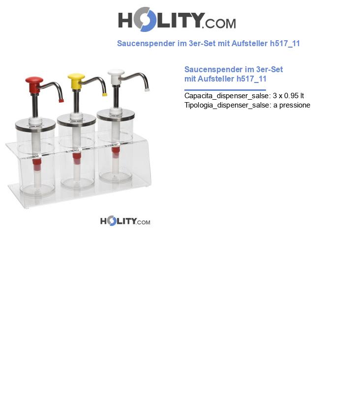 Saucenspender im 3er-Set mit Aufsteller h517_11