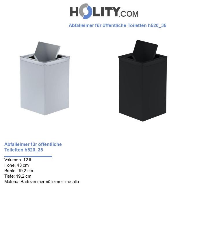 Abfalleimer für öffentliche Toiletten h520_35