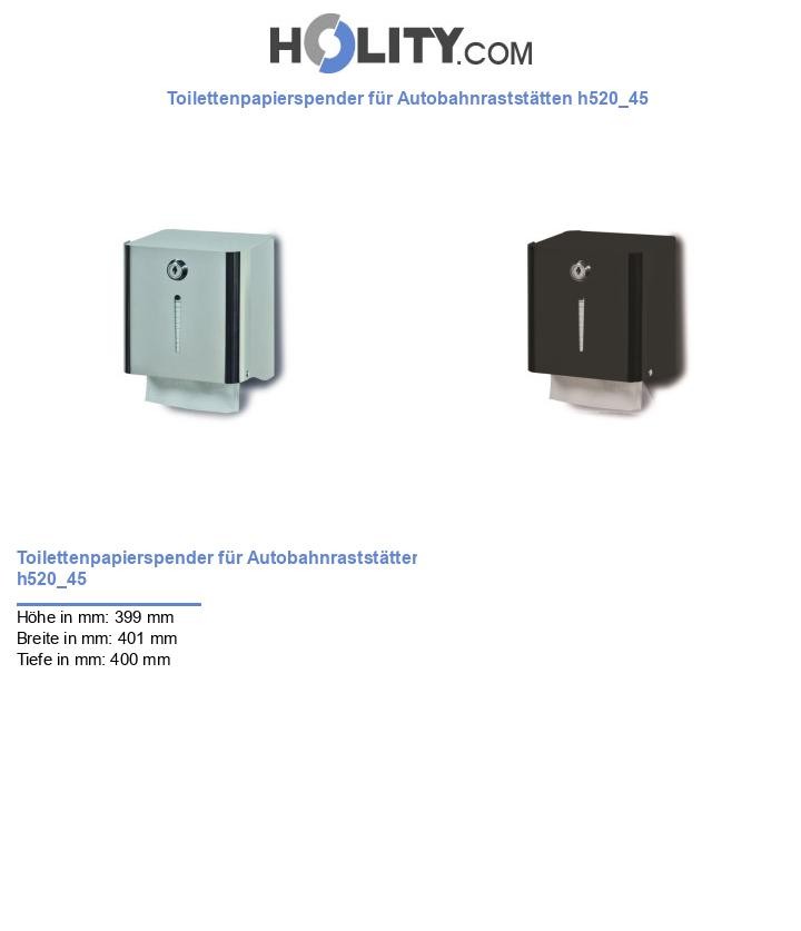 Toilettenpapierspender für Autobahnraststätten h520_45