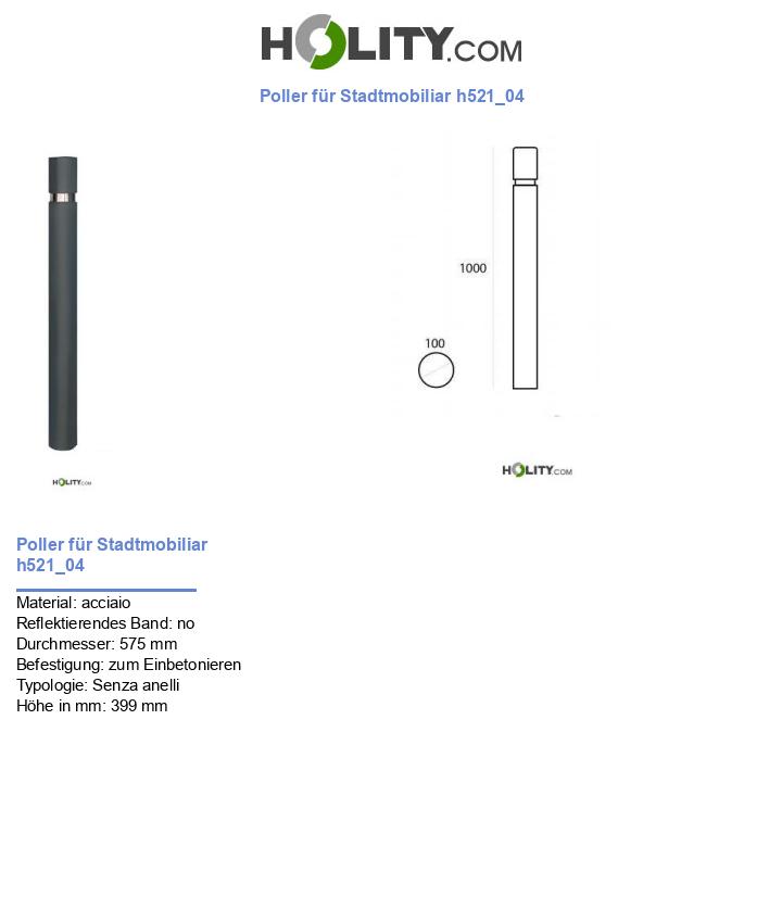 Poller für Stadtmobiliar h521_04