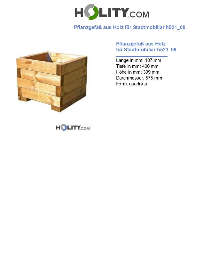 Pflanzgefäß aus Holz für Stadtmobiliar h521_09