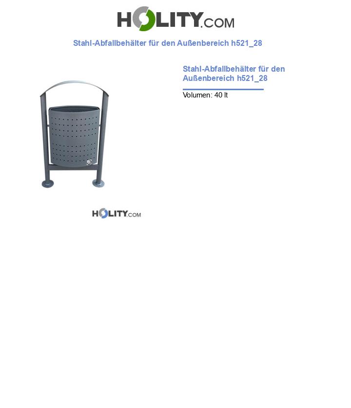 Stahl-Abfallbehälter für den Außenbereich h521_28