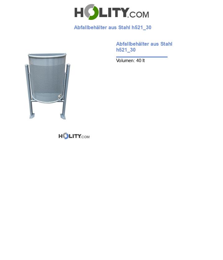 Abfallbehälter aus Stahl h521_30