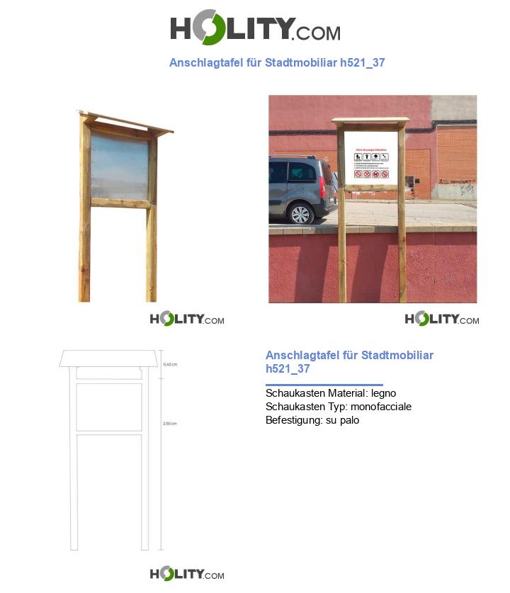 Anschlagtafel für Stadtmobiliar h521_37