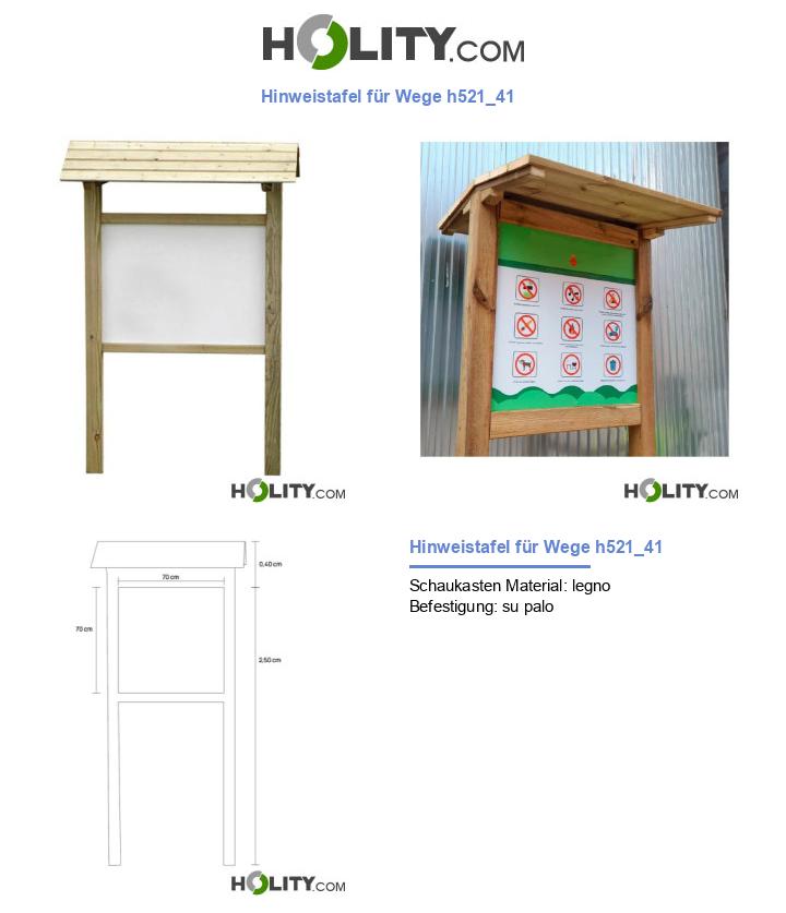 Hinweistafel für Wege h521_41