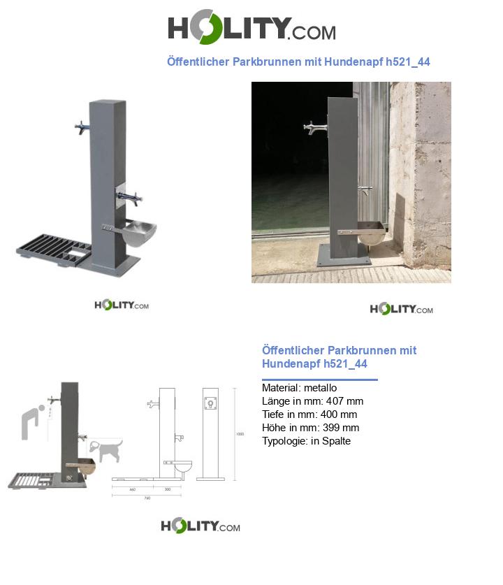 Öffentlicher Parkbrunnen mit Hundenapf h521_44