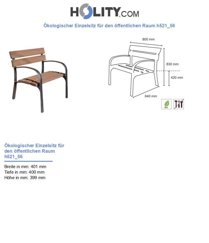 Ökologischer Einzelsitz für den öffentlichen Raum h521_56