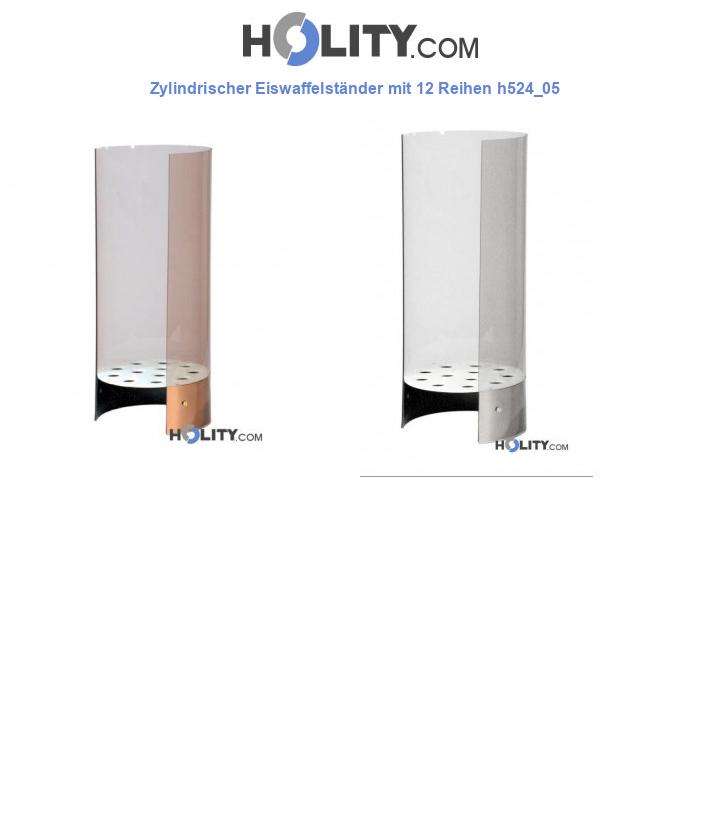 Zylindrischer Eiswaffelständer mit 12 Reihen h524_05