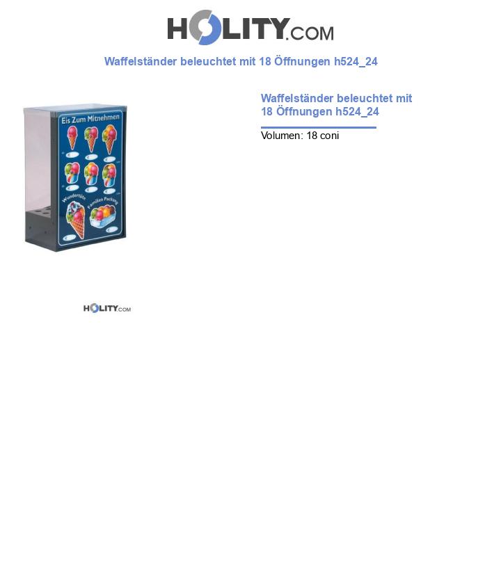 Waffelständer beleuchtet mit 18 Öffnungen h524_24