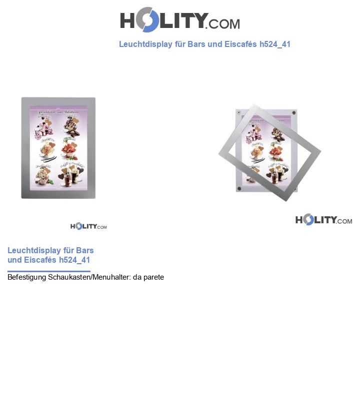 Leuchtdisplay für Bars und Eiscafés h524_41