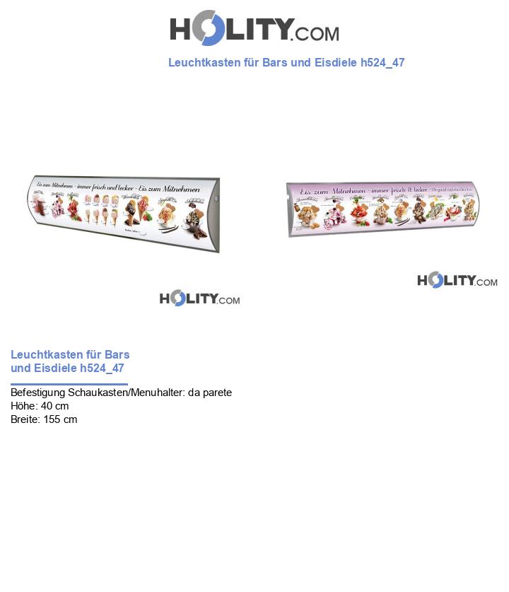 Leuchtkasten für Bars und Eisdiele h524_47