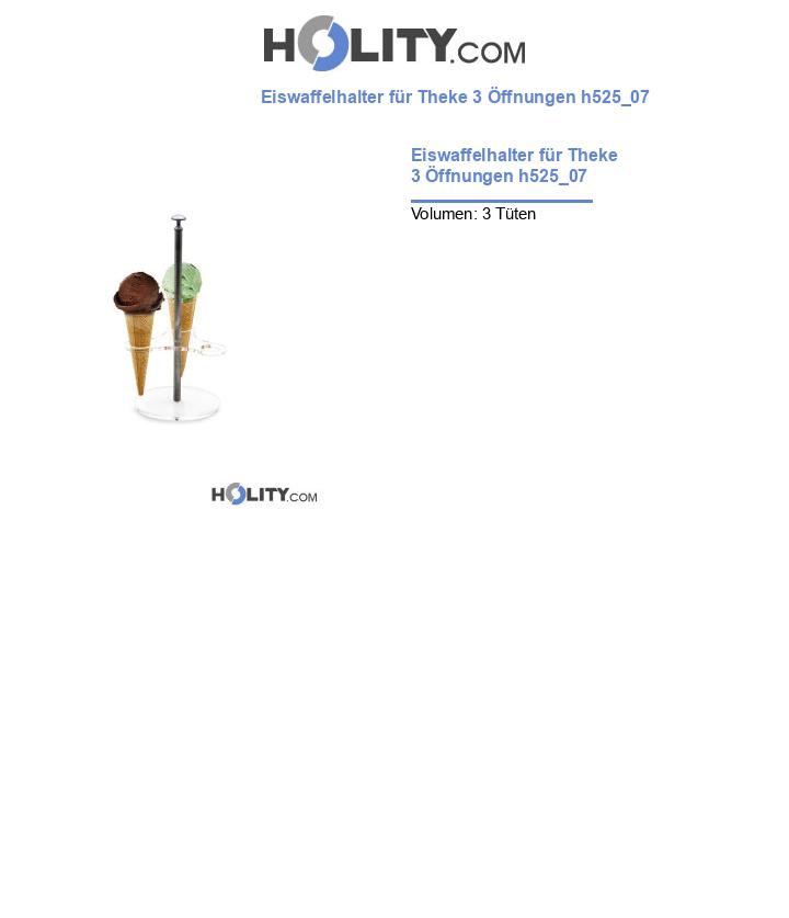 Eiswaffelhalter für Theke 3 Öffnungen h525_07