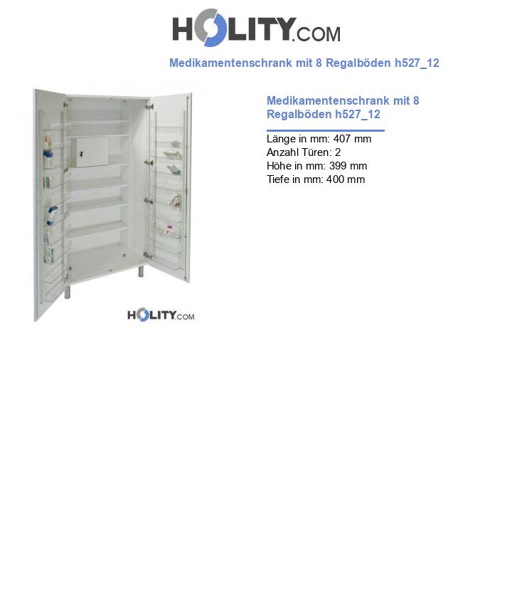 Medikamentenschrank mit 8 Regalböden h527_12