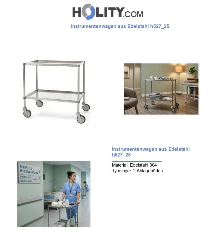 Instrumentenwagen aus Edelstahl h527_25