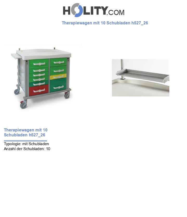 Therapiewagen mit 10 Schubladen h527_26