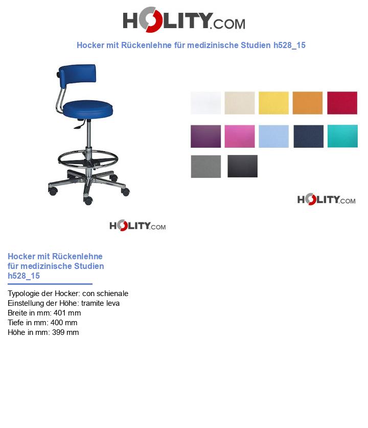 Hocker mit Rückenlehne für medizinische Studien h528_15