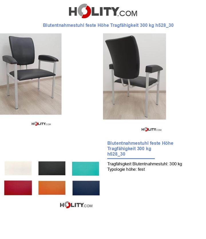Blutentnahmestuhl feste Höhe Tragfähigkeit 300 kg h528_30