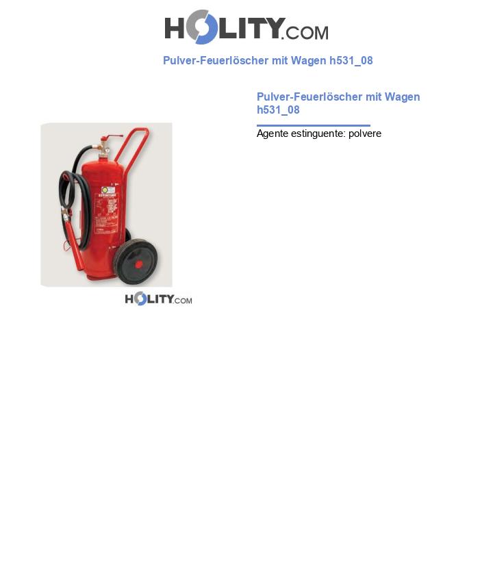 Pulver-Feuerlöscher mit Wagen h531_08