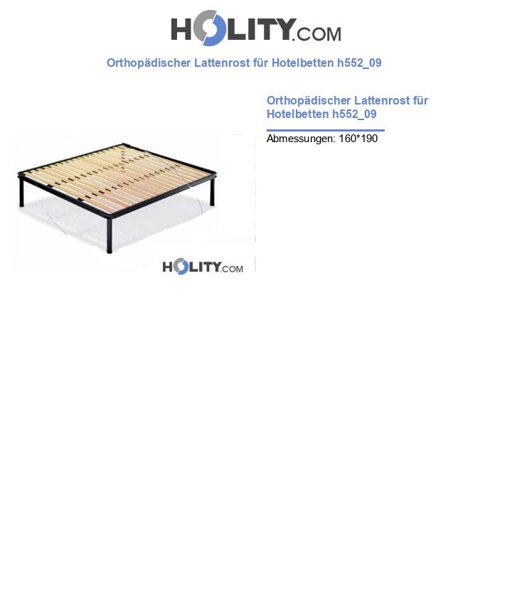 Orthopädischer Lattenrost für Hotelbetten h552_09