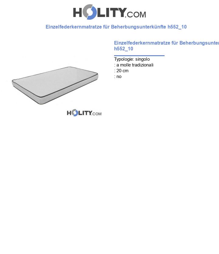 Einzelfederkernmatratze für Beherbungsunterkünfte h552_10