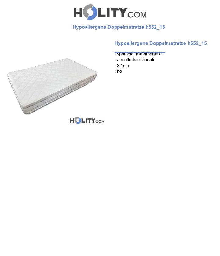 Hypoallergene Doppelmatratze h552_15