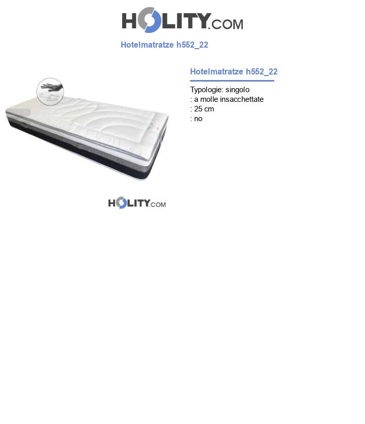 Hotelmatratze h552_22