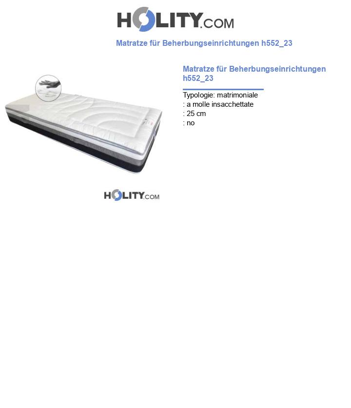 Matratze für Beherbungseinrichtungen h552_23