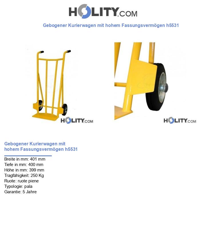 Gebogener Kurierwagen mit hohem Fassungsvermögen h5531