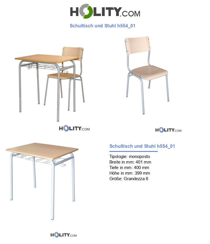 Schultisch und Stuhl h554_01