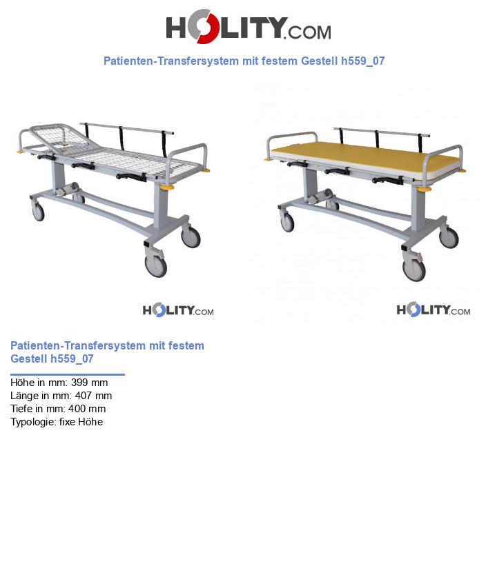 Patienten-Transfersystem mit festem Gestell h559_07