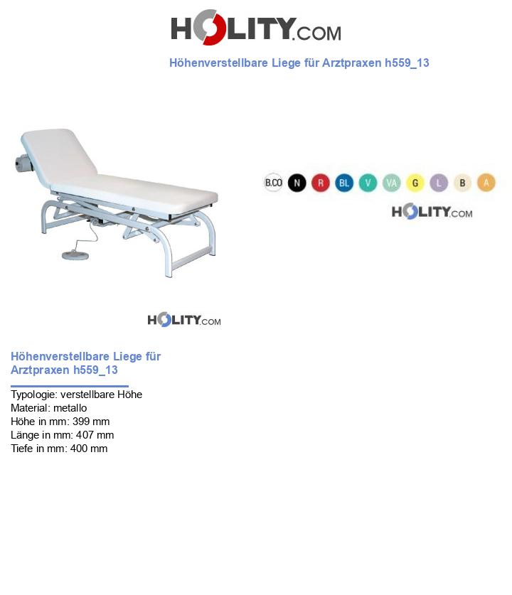 Höhenverstellbare Liege für Arztpraxen h559_13