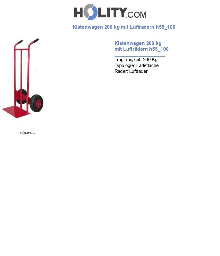 Kistenwagen 200 kg mit Lufträdern h55_100