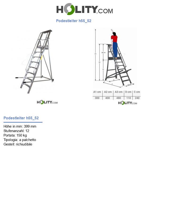 Podestleiter h55_52