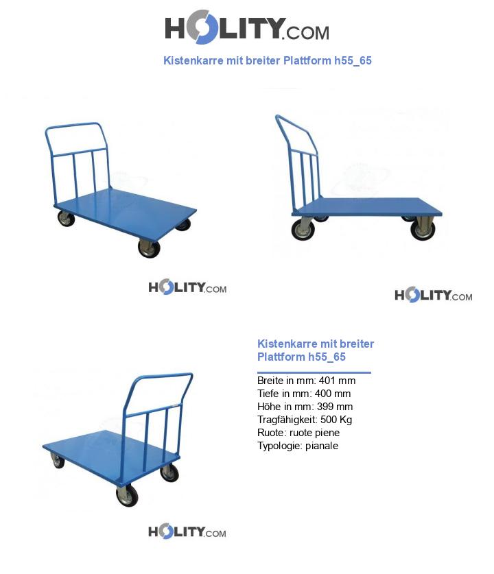 Kistenkarre mit breiter Plattform h55_65