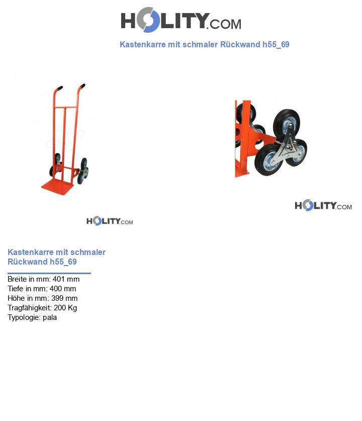 Kastenkarre mit schmaler Rückwand h55_69